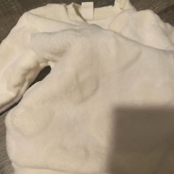 [h & m] cream fleece sweatshirt with snap neck #10 - Picture 3 of 6
